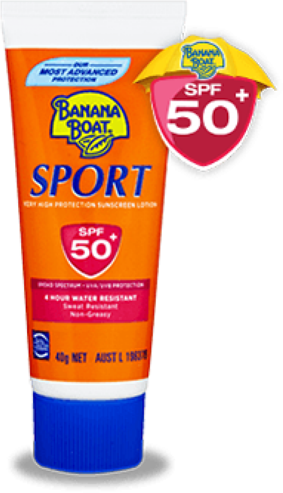 Banana Boat Sport Spf 50 Sunscreen 40g - Banana Boat Sport Spf 50 Tube (1000x1000), Png Download