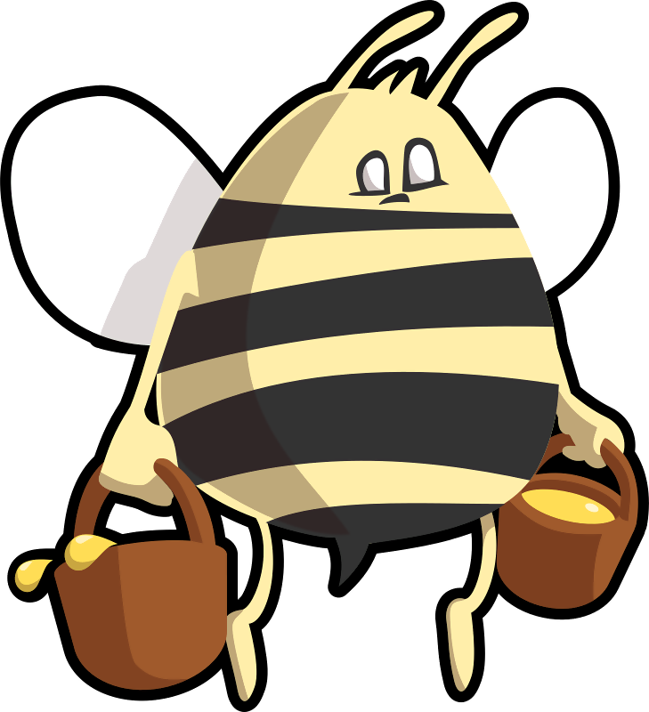 Honeybee - Honey Transparent Cartoon (729x800), Png Download