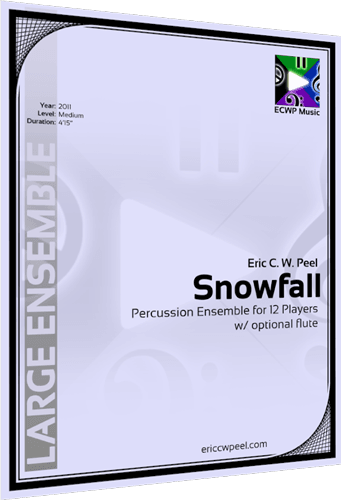 Snowfall, Percussion Ensemble For 13 Players - Percussion Ensemble (341x500), Png Download