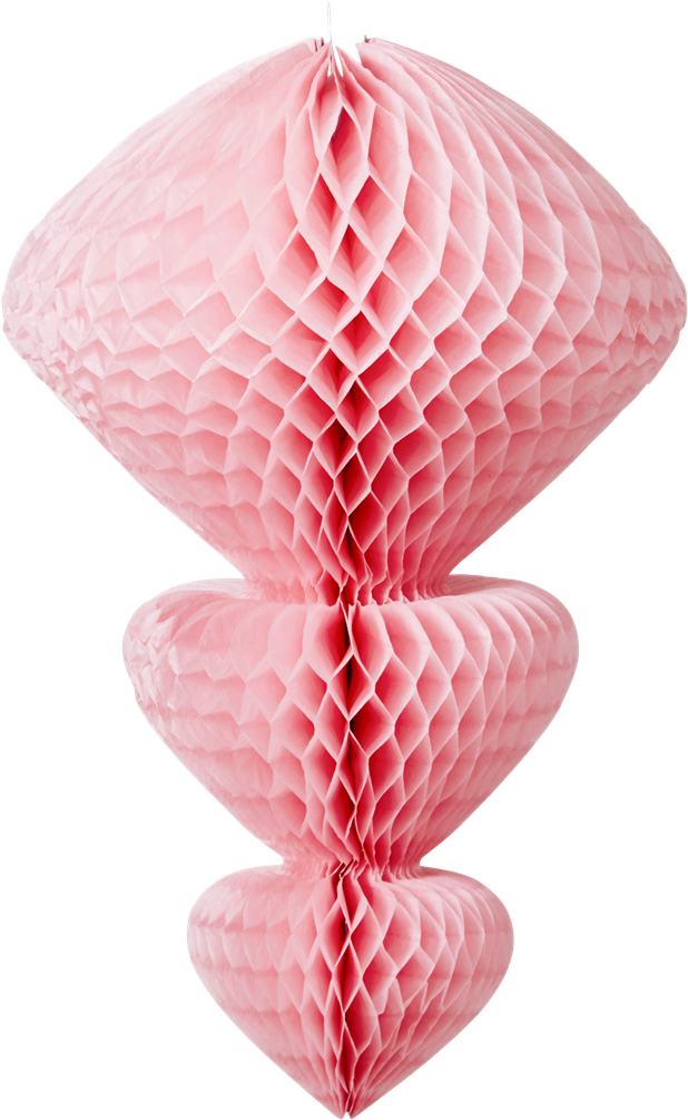 Pink Honeycomb Hanging Paper Decoration Rice Dk - Paper (1024x1024), Png Download