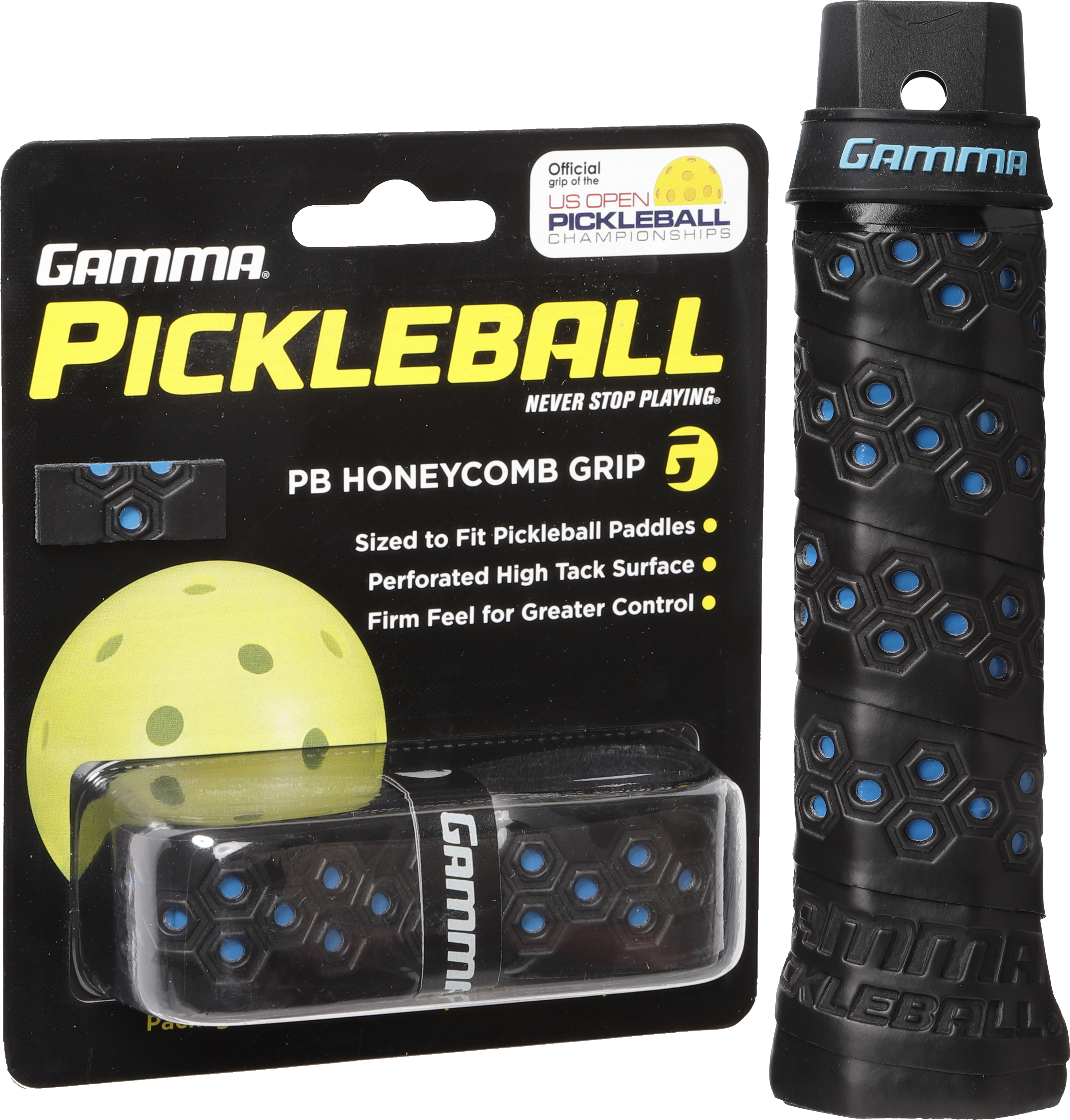 Blue-honeycomb - Gamma Sports Pickleball Lite Replacement Grip (6242x4162), Png Download