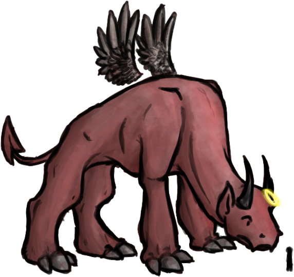 Fantasy Creature • Angel Has Qualities Of Demon, Such - Demon (572x540), Png Download
