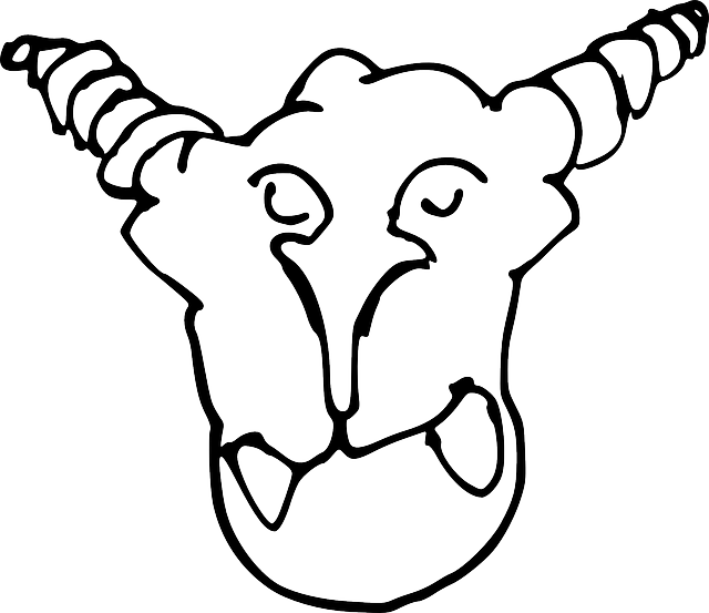 Devil, Face, Horns, Monster, Mask, Demon, Creature - Devil Mask Drawing (640x553), Png Download