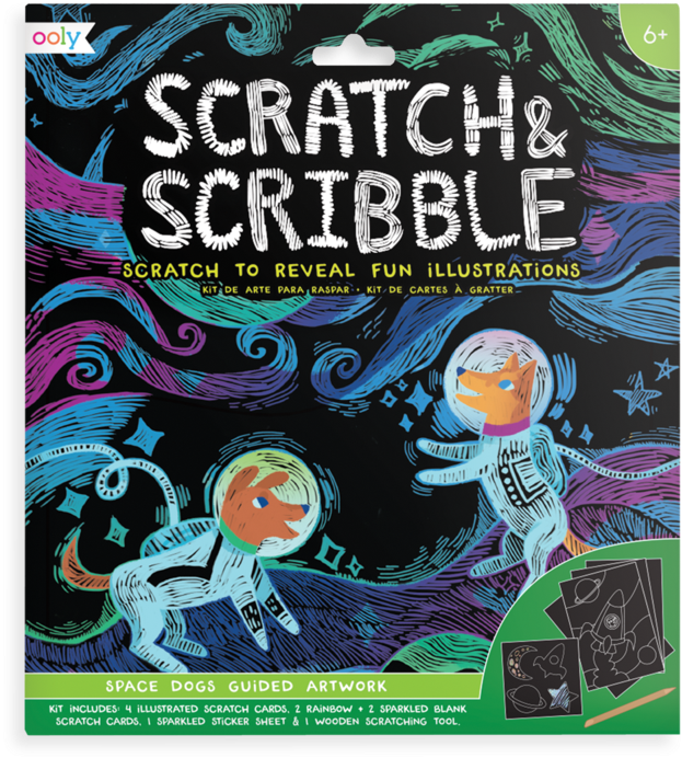 Scratch And Scribble Scratch Art Kit - Plain Beautiful (800x800), Png Download