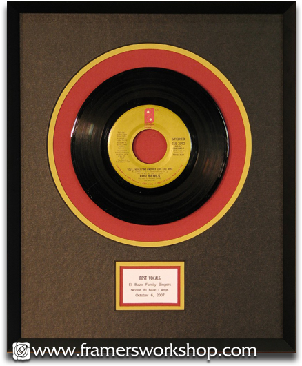 Framed 8 Inch Vinyl Record - Picture Frame (459x550), Png Download
