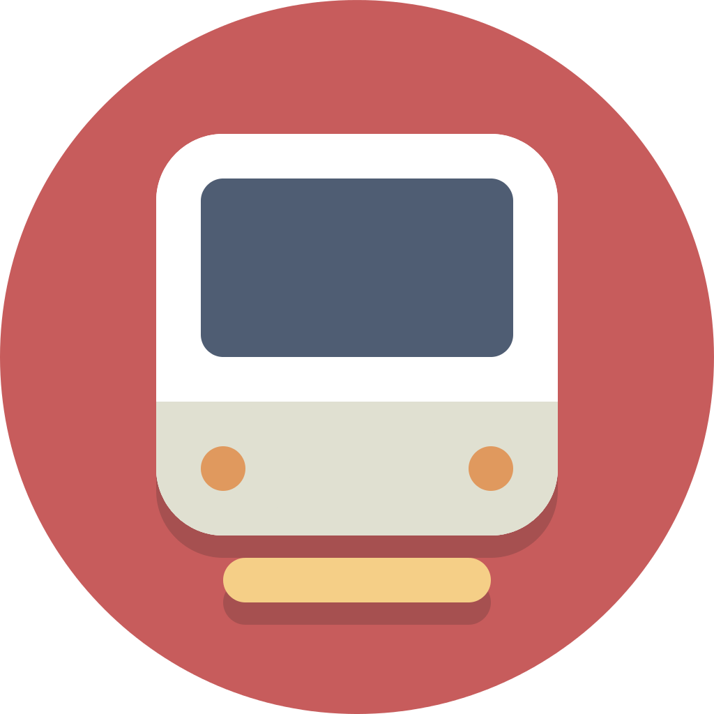 Circle Icons Train - Train Icon Circle (1024x1024), Png Download