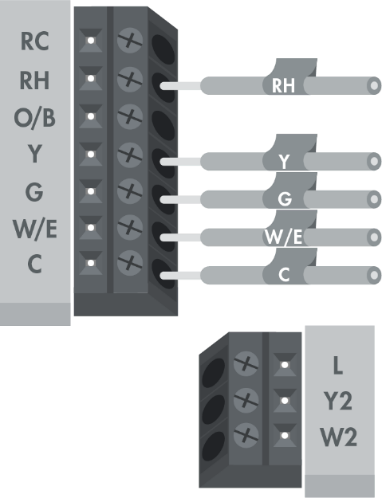 Connect Your Wires - Emerson Sensi St55 (382x498), Png Download