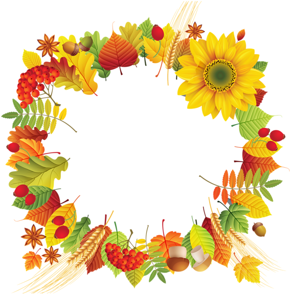 Clipart Images, Page Borders, Subway Art, Great Pictures, - Decor Png Autumn Design (593x600), Png Download