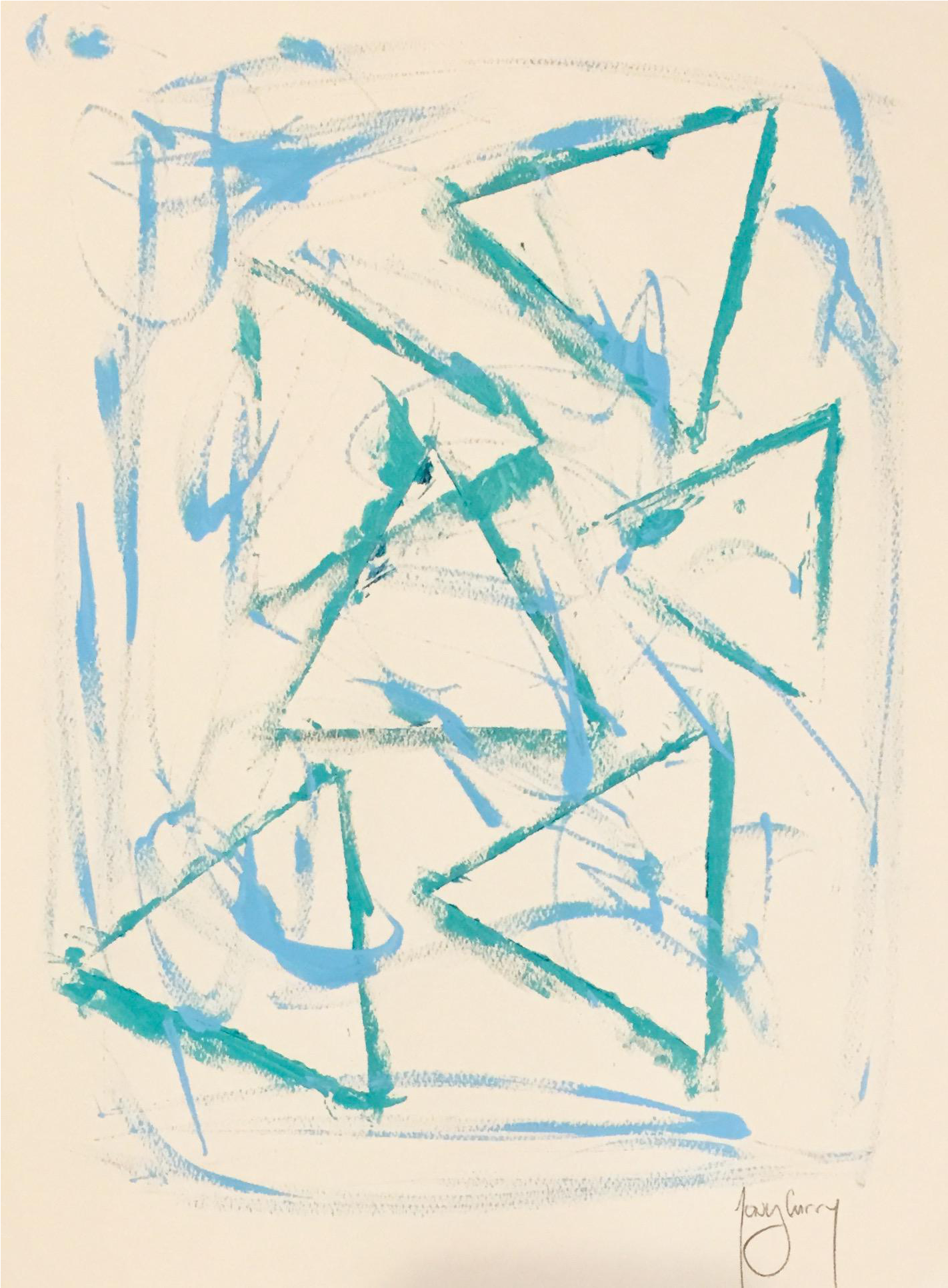 Clip Royalty Free Tri Geometric Painting On Paper By - Sketch (1579x2146), Png Download