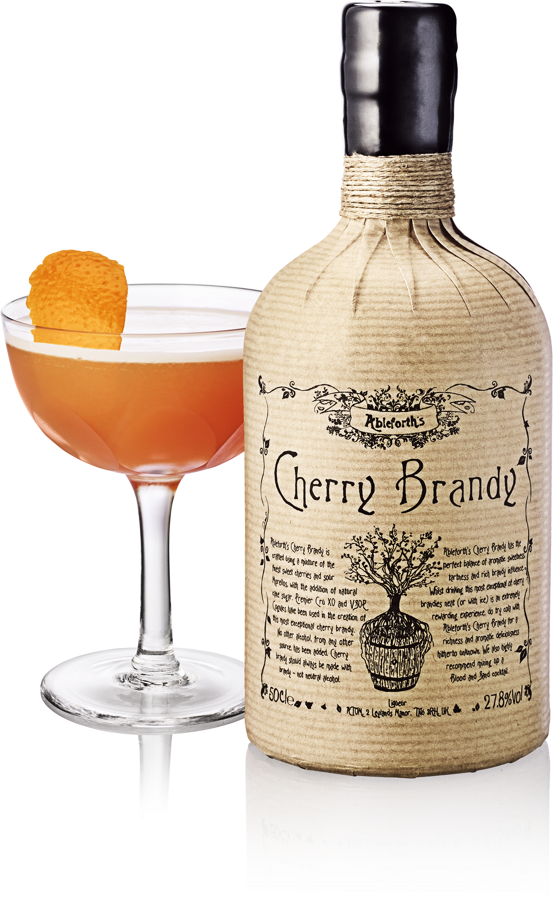 Cherry Brandy & Blood&sand - Glass Bottle (3366x4492), Png Download