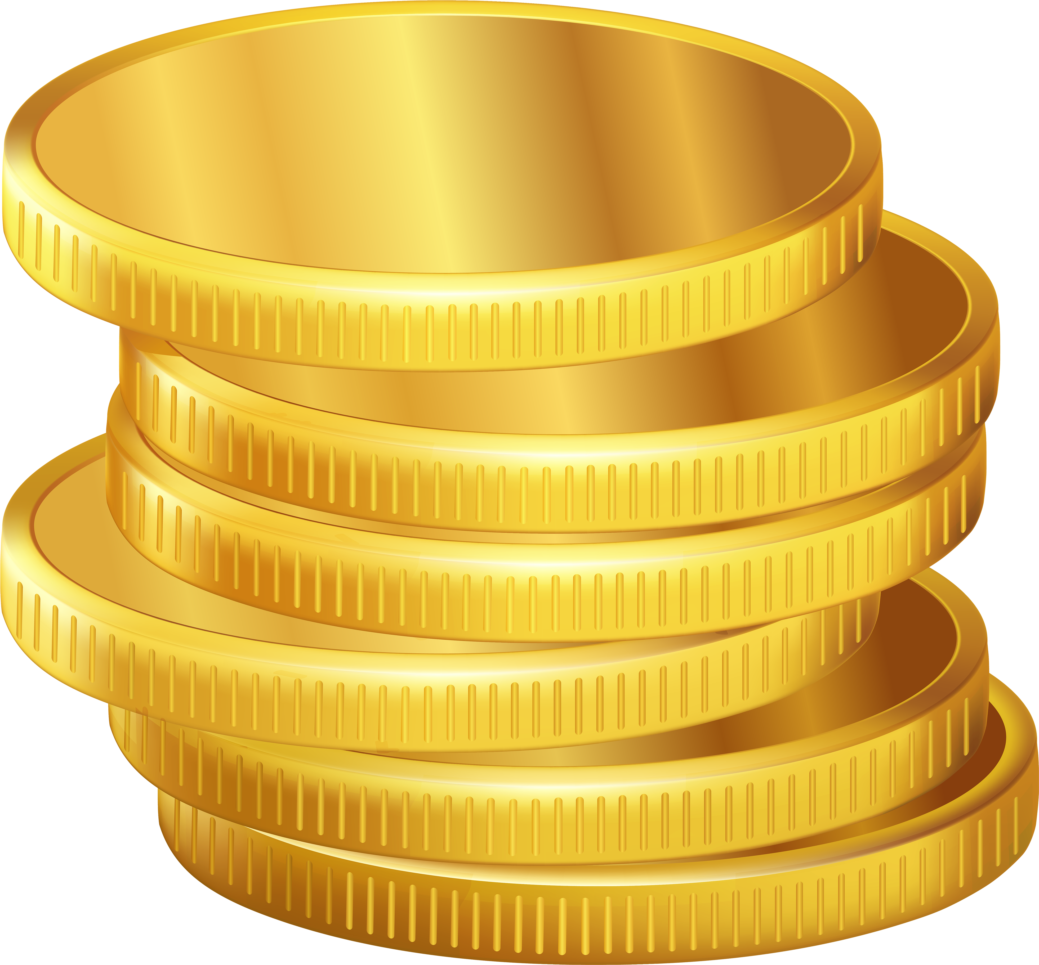 Golden Coins Png Clipart - Coins Png (4000x3718), Png Download