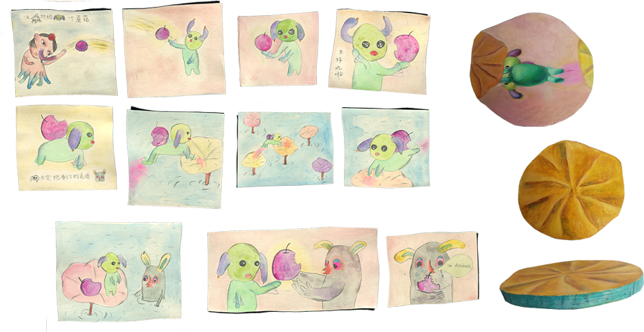 Watercolor On Paper,2014 About 7cm X 8cm Block - Child Art (1000x476), Png Download
