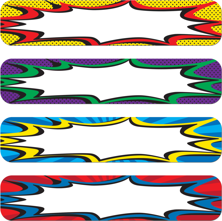 Tcr77295 Large Superhero Labels Magnetic Accents Image - Superhero Labels (900x900), Png Download