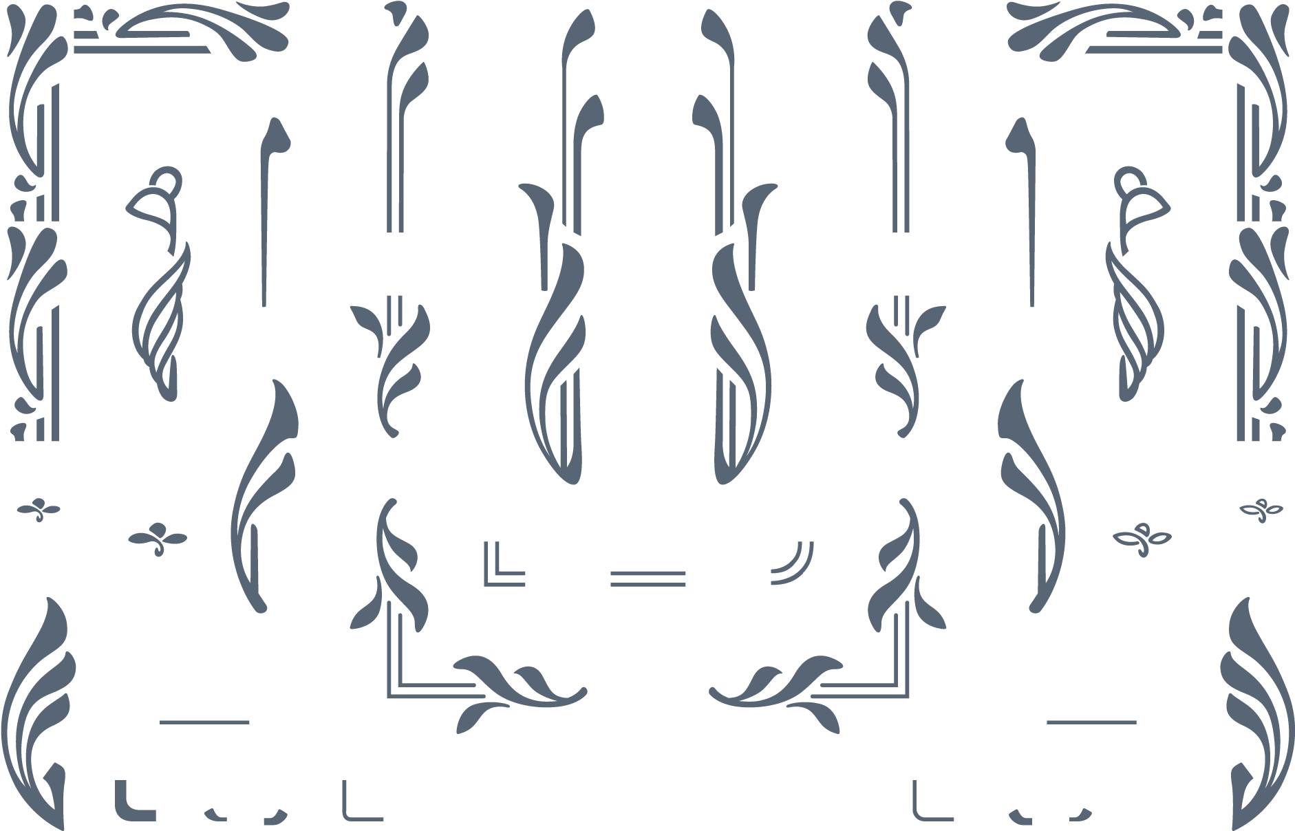 Create Elegant "art Nouveau" Borders By Assembling - Art Neveau Border (1920x1267), Png Download