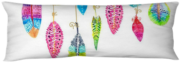Hand Drawn Colorful Watercolor Feathers Background - Feathers Bathing Suit (400x400), Png Download