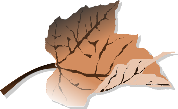 Brown Leaf Svg Clip Arts 600 X 366 Px (600x366), Png Download