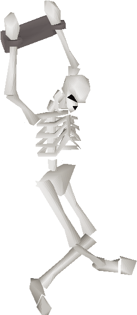 Hanging Skeleton Built - Wiki (327x643), Png Download