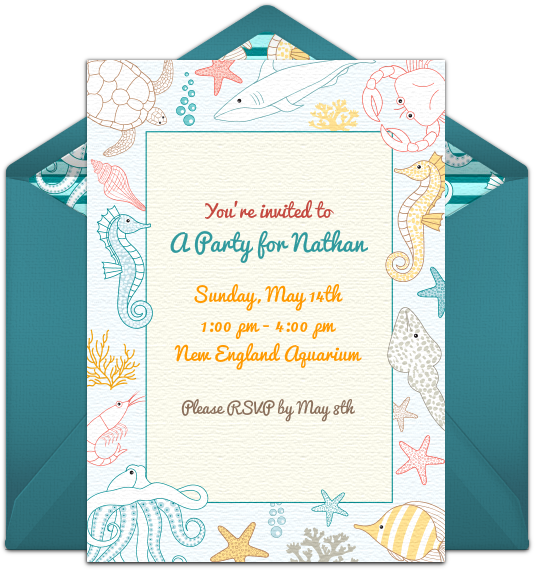 Under The Sea Birthday Online Invitation - Duck Tales Birthday (650x650), Png Download