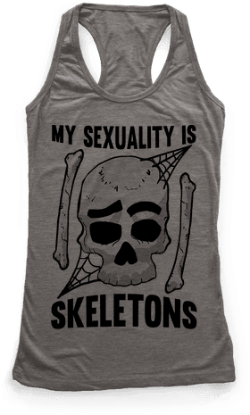 My Sexuality Is Skeletons Racerback Tank Top - Rain Drop Top Top (484x484), Png Download