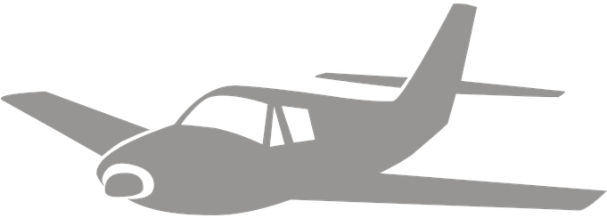 Airplane Silhouette Clip Aircraft Graphic - Small Airplane Clipart (680x340), Png Download