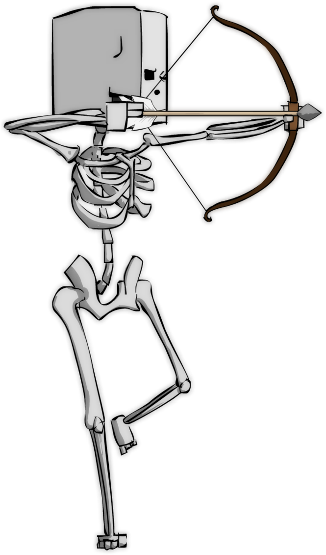 Drawn Sleleton Png Minecraft - Minecraft Skeleton Fan Art (683x1171), Png Download