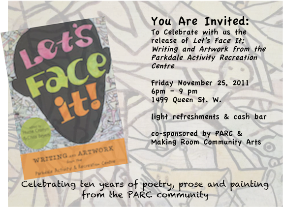You're Invited To “let's Face It” Friday November 25th, - Let's Face It! Writing And Artwork (600x440), Png Download