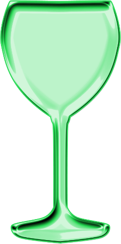 Clipart Glasses Goblet - Green Glass Clipart (248x500), Png Download