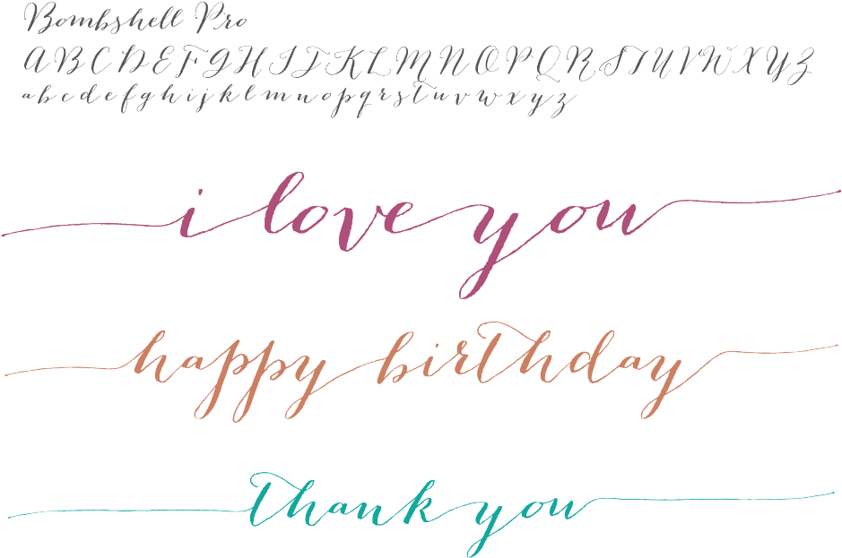 Font Bombshell Pro - Bombshell Pro Font (1050x710), Png Download