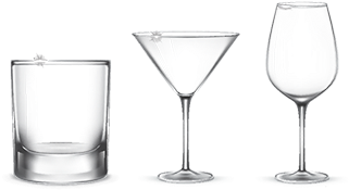 Set Of Glasses For Alcohol In A Realistic Style, Wine, - Drink Glass Mockup Free Download (360x360), Png Download