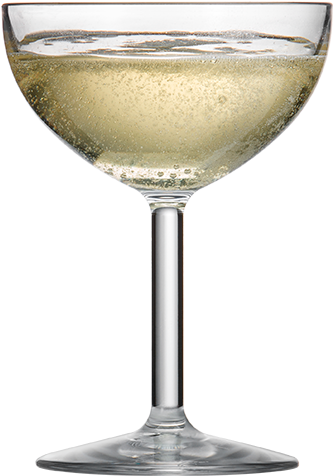 Coupe Glass 8oz With Champagne - Coupe Glass Champagne Png (500x500), Png Download