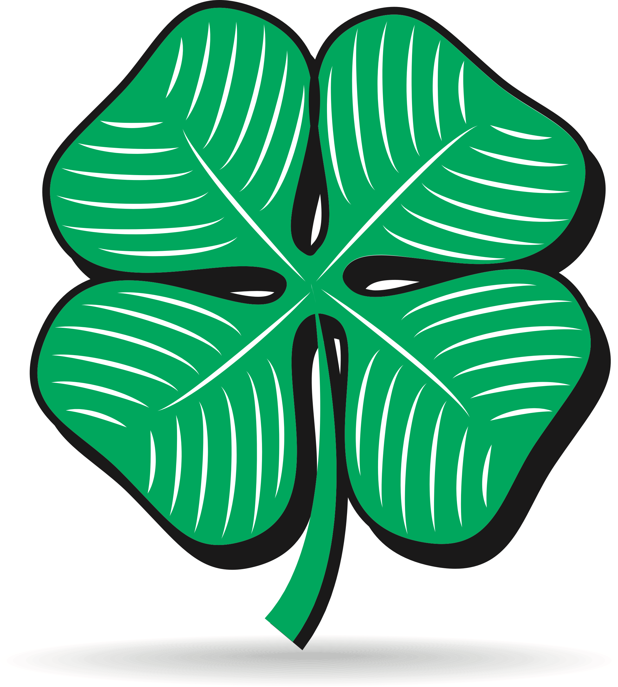 Big Image - Trebol En Color Verde (2130x2366), Png Download