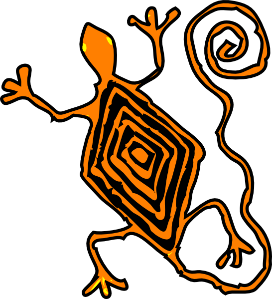 Free Vector Lucertola Maya Clip Art - Maya Clip Art (546x599), Png Download