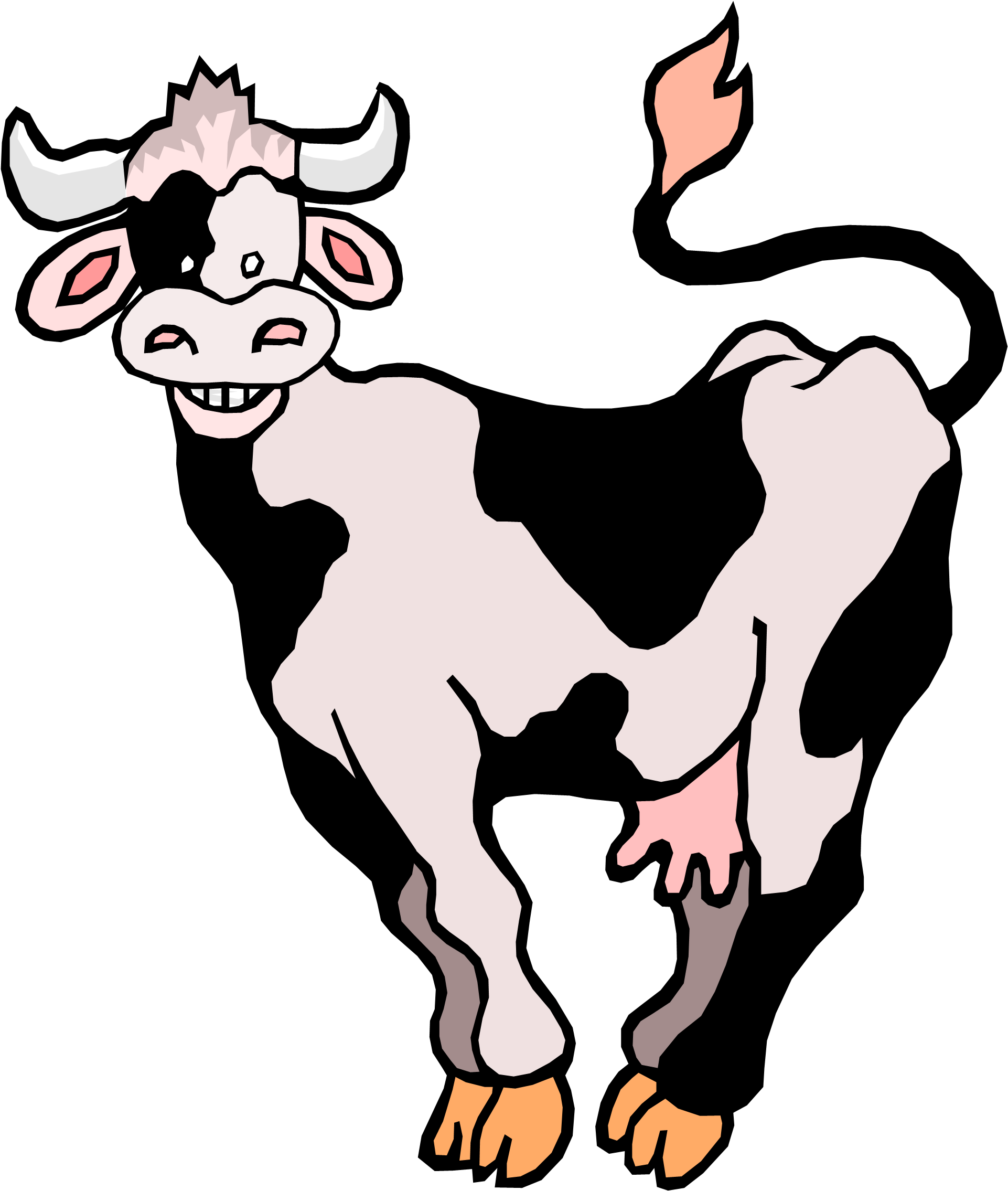 Cow - Simple Sentences About Cow (1932x2298), Png Download