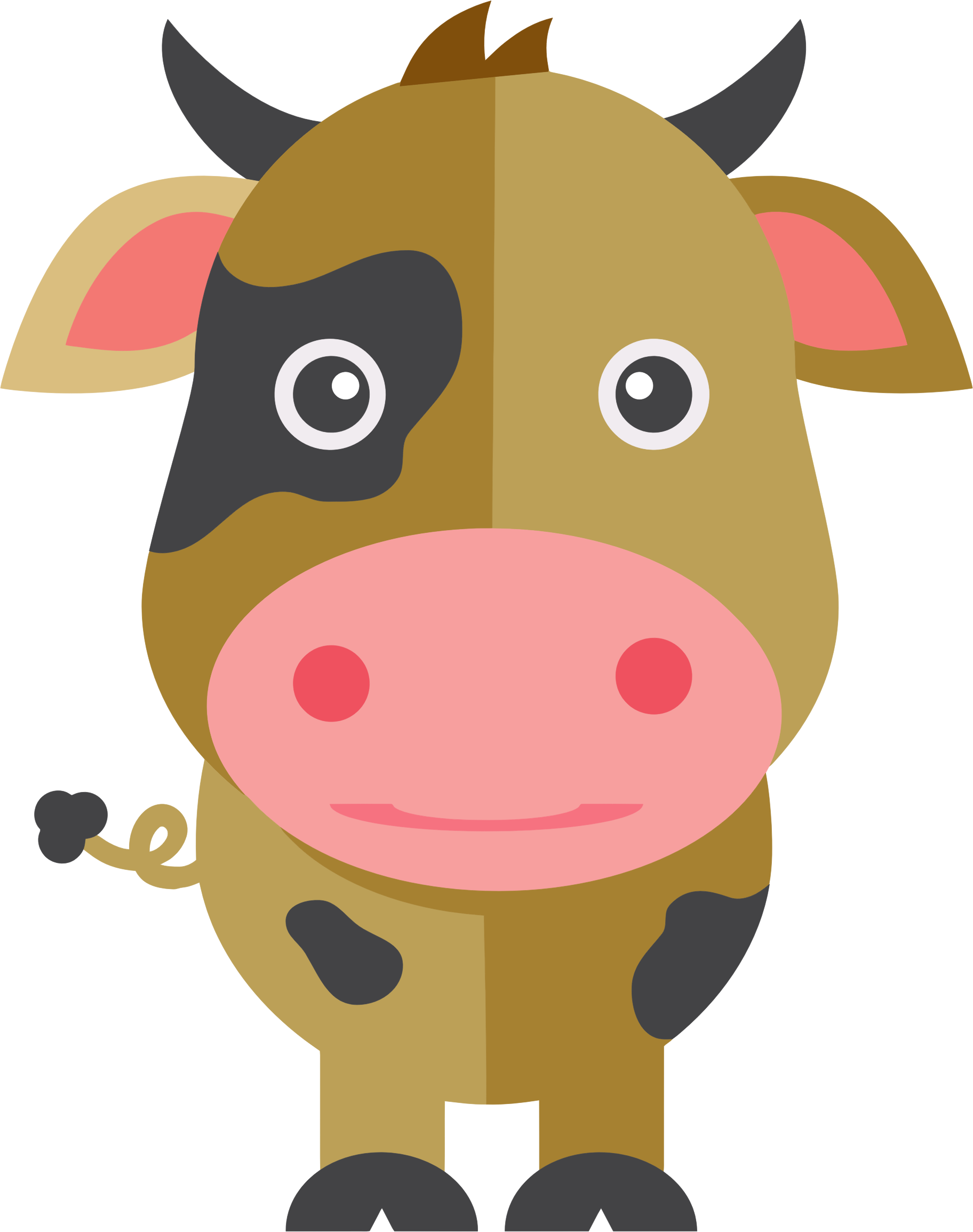 Cartoon Cow Png Cow Cute Cartoon Full Size Png Download Seekpng