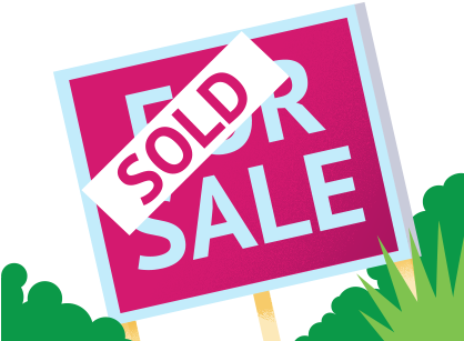 Sold Sign - Contract (417x356), Png Download