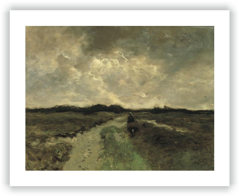 Crossing The Heath - Anton Mauve (800x655), Png Download