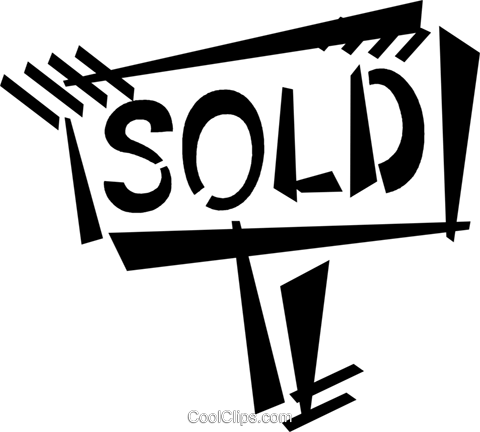 Sold Sign Royalty Free Vector Clip Art Illustration - Sign (480x432), Png Download