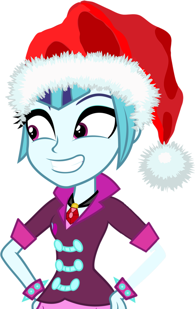 Christmas, Equestria Girls, Hat, Ponytail, Purple Eyes, - Sonata Dusk Gowth (625x1016), Png Download