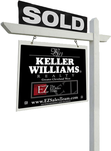 The Ez Sales Team Westlake Ohio Homes For Sale - House Keller Williams Sold Sign (354x576), Png Download