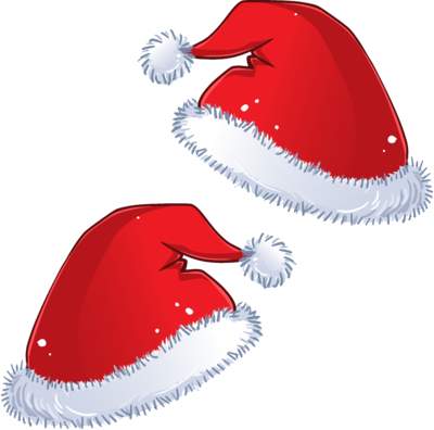 Santa Hat Clipart Christmas 2014 - Chibi Santa Hat (400x396), Png Download