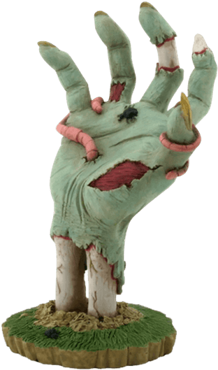 Ground Burster Zombie Hand Figurine - Zombie Hand Paper Mache (555x555), Png Download