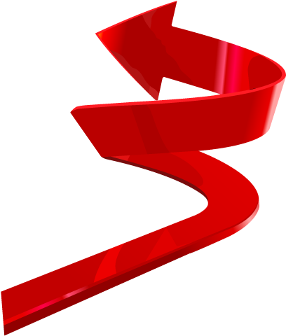 Arrow Red - Transparent Background Spiral Arrow (500x500), Png Download