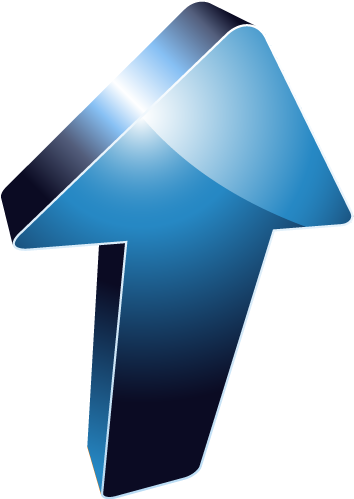 Arrow Blue - Up Arrow Transparent Background (500x500), Png Download