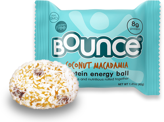 Coconut Macadamia - Bounce Protein Energy Balls (575x445), Png Download
