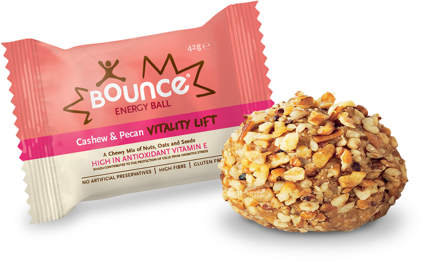 Two Flavours Of Bounce Energy Balls Have Been Recalled - Bounce Cashew & Pecan Vitality Lift (12 X 42g Ball) (1528x955), Png Download
