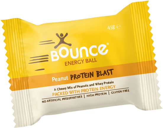 Bounce Balls - Bounce - Peanut 'protein Blast' 49g X 12 (575x445), Png Download
