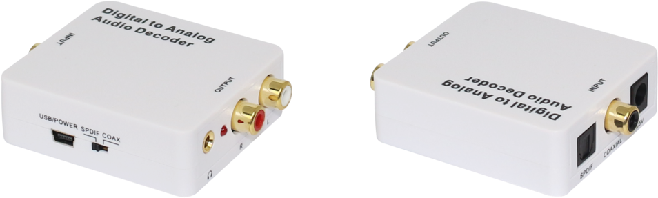 Digital To Analogue Audio Decoder Converter - Box (1600x1034), Png Download