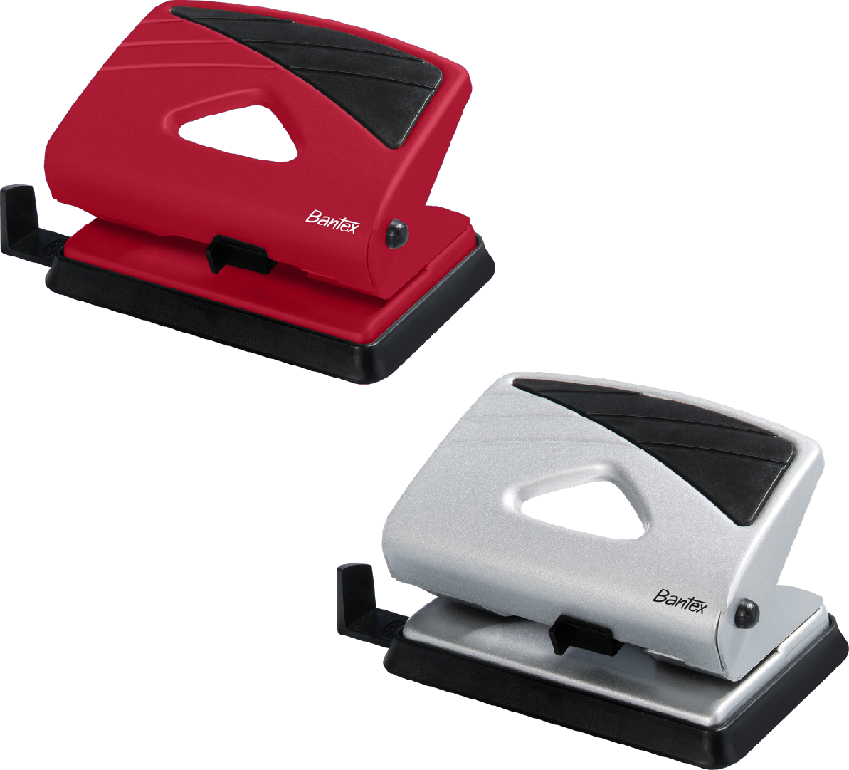 Two Paper Punch Machines - Bantex Medium Punch 2 Hole Red (1193x1081), Png Download