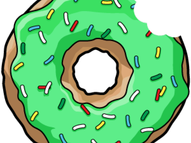 Doughnut Clipart Green - Purple Donut Clipart (640x480), Png Download