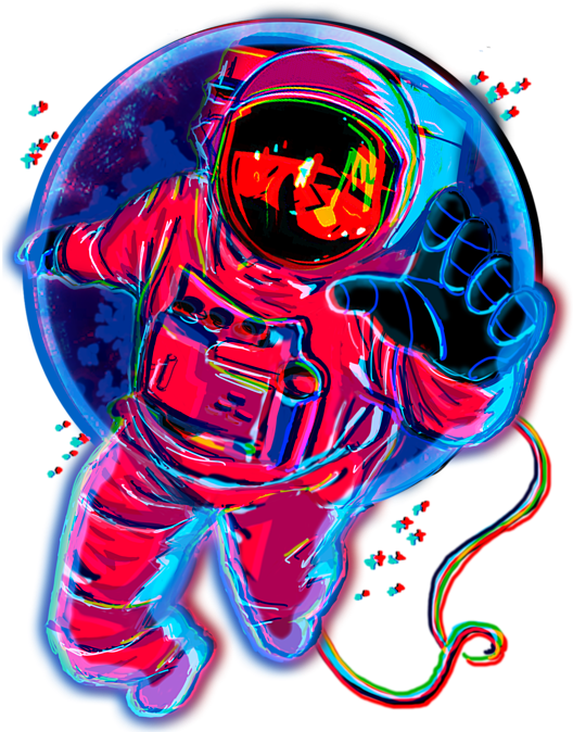 T Shirt For Sale By Hinaki Rei - Trippy Astronaut (600x685), Png Download